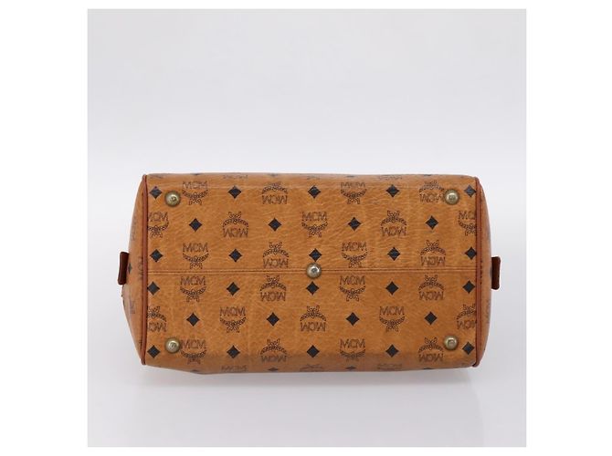 Borsa a mano MCM Vicetos PVC Pelle Marrone Tono Oro Auth 200353 - vista 5