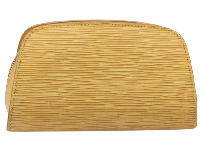 LOUIS VUITTON Epi Dauphine PM Pouch Yellow M48449 LV Auth hk4081 Giallo - vista 2