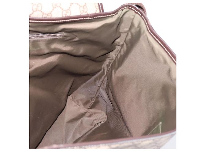 Borsa a tracolla GUCCI GG Supreme PVC Beige 222291 Auth 202237 - vista 18