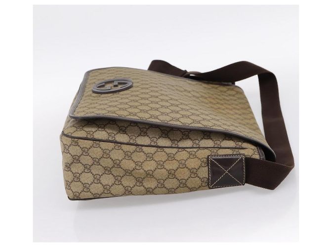 Borsa a tracolla GUCCI GG Supreme PVC Beige 222291 Auth 202237 - vista 4