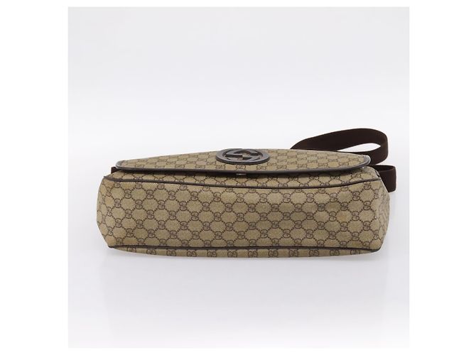 Borsa a tracolla GUCCI GG Supreme PVC Beige 222291 Auth 202237 - vista 5