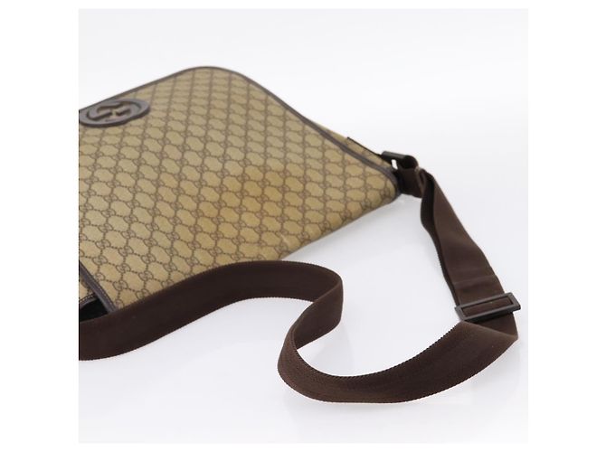 Borsa a tracolla GUCCI GG Supreme PVC Beige 222291 Auth 202237 - vista 7