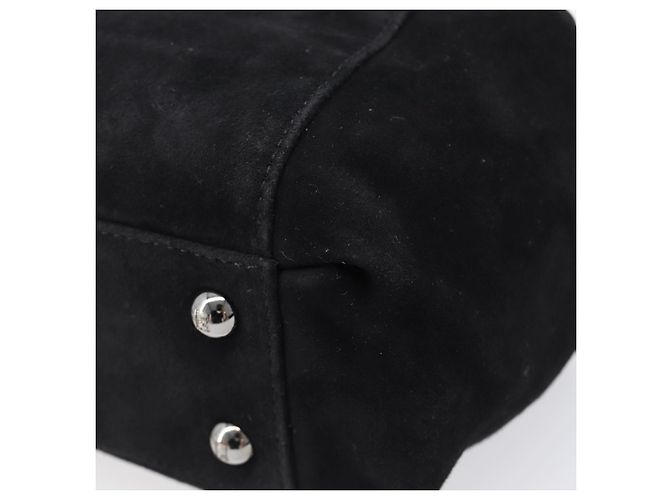 Borsa a mano FENDI Suede Black Silver Auth ka6006A Nero Argento - vista 16