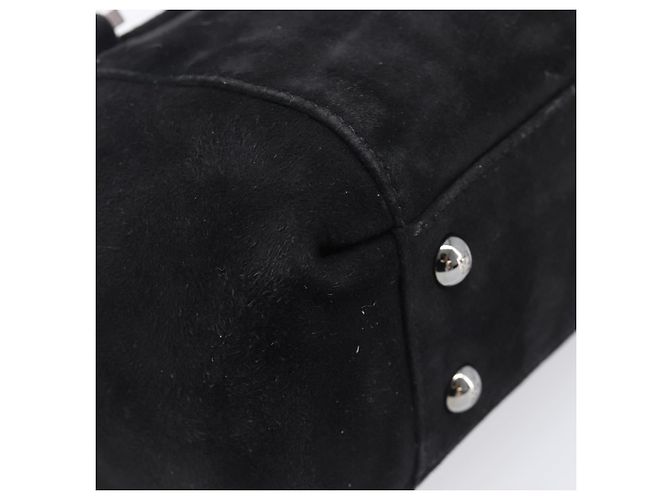 Borsa a mano FENDI Suede Black Silver Auth ka6006A Nero Argento - vista 17