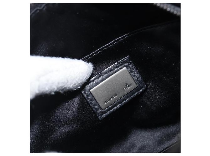 Borsa a mano FENDI Suede Black Silver Auth ka6006A Nero Argento - vista 20
