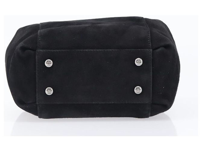 Borsa a mano FENDI Suede Black Silver Auth ka6006A Nero Argento - vista 5