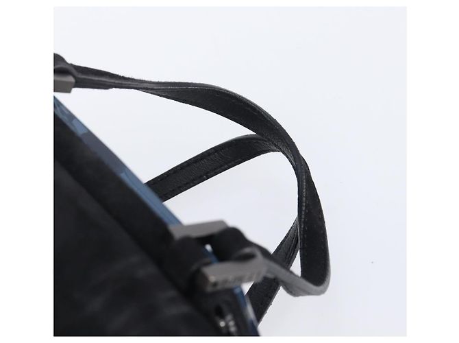 Borsa a mano FENDI Suede Black Silver Auth ka6006A Nero Argento - vista 8
