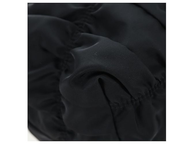 Borsa a Mano PRADA Nylon 2way Nero Oro Auth 200017V D'oro - vista 16