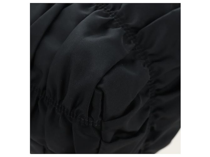 Borsa a Mano PRADA Nylon 2way Nero Oro Auth 200017V D'oro - vista 17