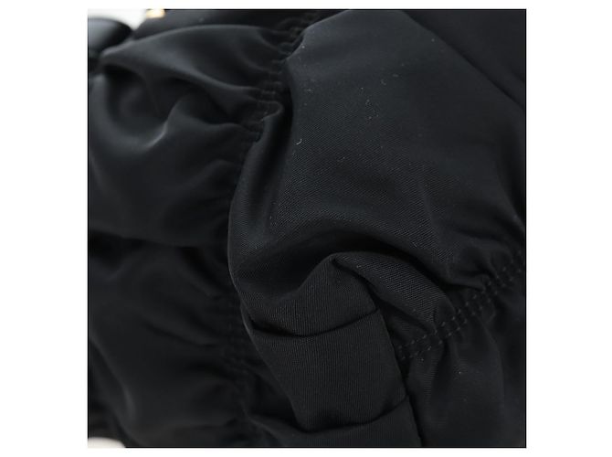 Borsa a Mano PRADA Nylon 2way Nero Oro Auth 200017V D'oro - vista 18