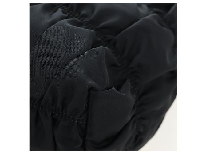 Borsa a Mano PRADA Nylon 2way Nero Oro Auth 200017V D'oro - vista 19