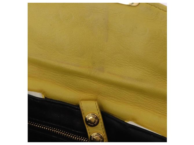 Borsa a tracolla Miu Miu Biker Studs in pelle nera e oro Auth 200282V Nero D'oro - vista 10