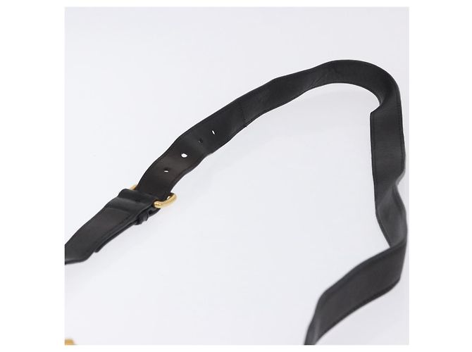Borsa a tracolla Miu Miu Biker Studs in pelle nera e oro Auth 200282V Nero D'oro - vista 14