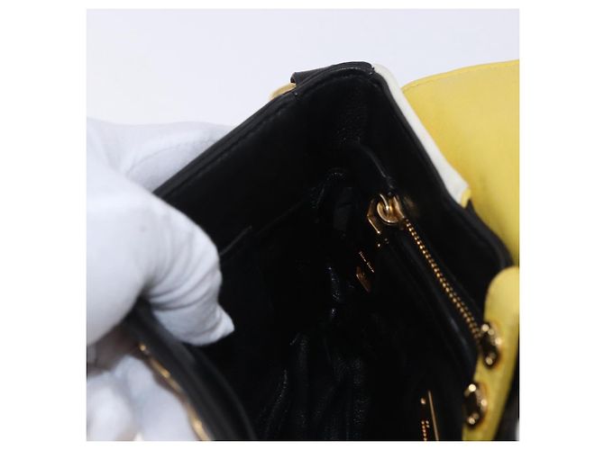 Borsa a tracolla Miu Miu Biker Studs in pelle nera e oro Auth 200282V Nero D'oro - vista 23