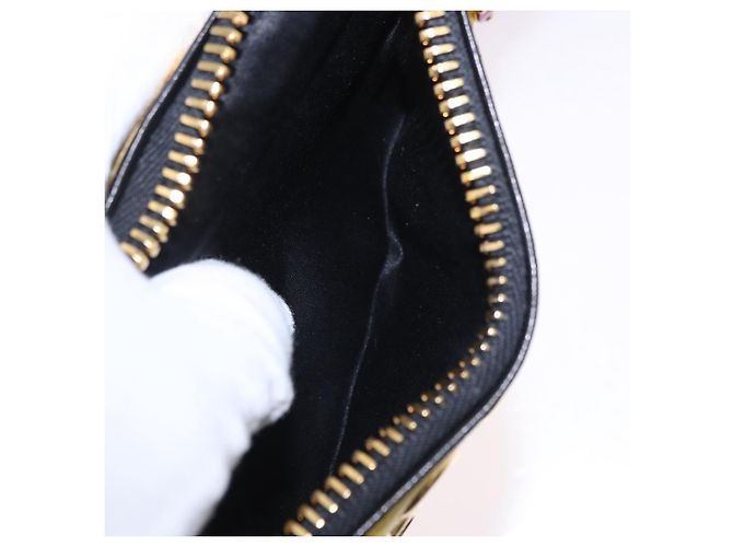 Borsa a tracolla Miu Miu Biker Studs in pelle nera e oro Auth 200282V Nero D'oro - vista 26