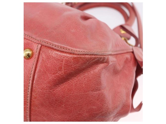 Borsa a mano Miu Miu in pelle 2way Rosa Tono Oro Auth 167576A - vista 18