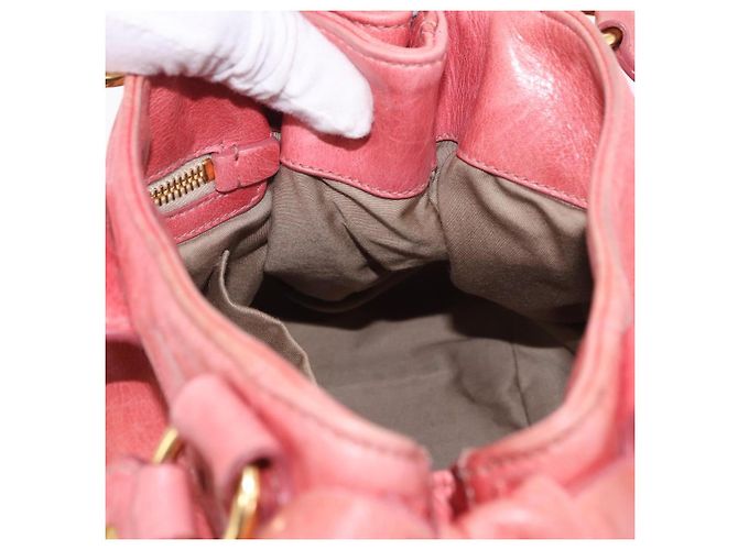 Borsa a mano Miu Miu in pelle 2way Rosa Tono Oro Auth 167576A - vista 21