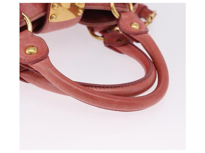 Borsa a mano Miu Miu in pelle 2way Rosa Tono Oro Auth 167576A - vista 7