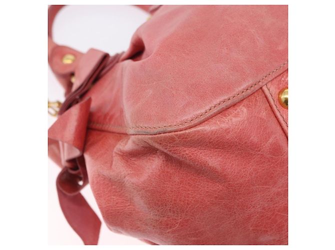 Borsa a mano Miu Miu in pelle 2way Rosa Tono Oro Auth 167576A - vista 9