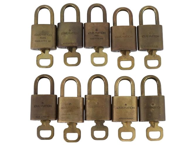LOUIS VUITTON Set di 10 Lucchetti Lucchetto metallo Oro LV Auth 202432 D'oro - vista 3