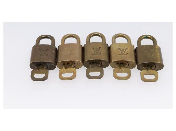 LOUIS VUITTON Set di 10 Lucchetti Lucchetto metallo Oro LV Auth 202432 D'oro - vista 6