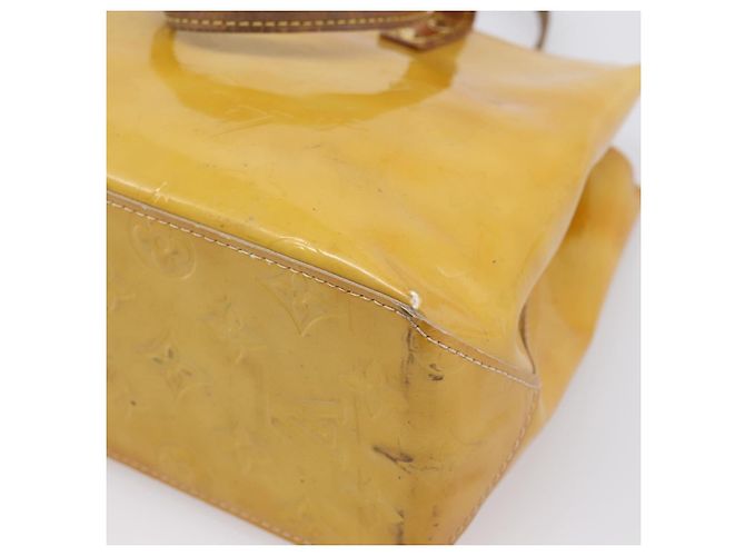 Borsa a mano LOUIS VUITTON Monogram Vernis Reade PM Beige M91144 LV Auth bs37012 - vista 15