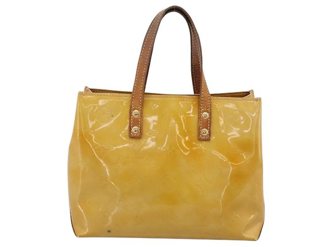 Borsa a mano LOUIS VUITTON Monogram Vernis Reade PM Beige M91144 LV Auth bs37012 - vista 2