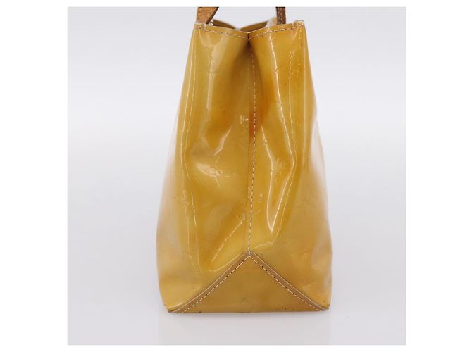 Borsa a mano LOUIS VUITTON Monogram Vernis Reade PM Beige M91144 LV Auth bs37012 - vista 3