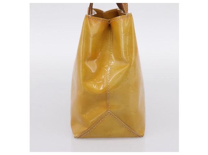 Borsa a mano LOUIS VUITTON Monogram Vernis Reade PM Beige M91144 LV Auth bs37012 - vista 4