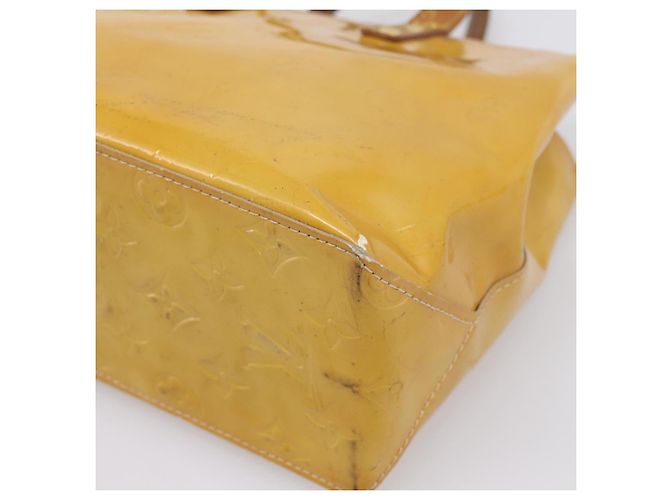 Borsa a mano LOUIS VUITTON Monogram Vernis Reade PM Beige M91144 LV Auth bs37012 - vista 9