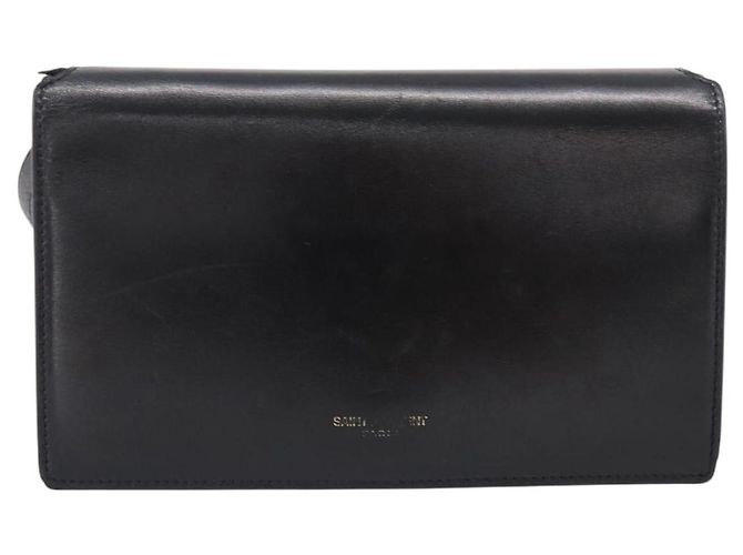 Autre Marque Borsa a tracolla SAINT LAURENT Pelle Nera Oro Auth bs36963 Nero D'oro - vista 13
