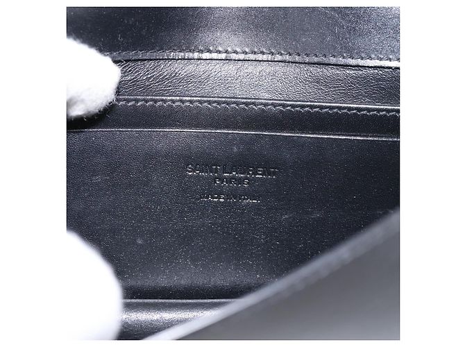 Autre Marque Borsa a tracolla SAINT LAURENT Pelle Nera Oro Auth bs36963 Nero D'oro - vista 19