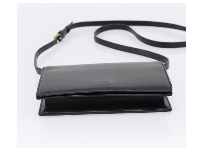 Autre Marque Borsa a tracolla SAINT LAURENT Pelle Nera Oro Auth bs36963 Nero D'oro - vista 5