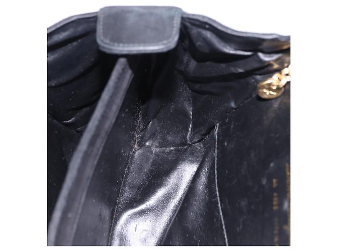 Borsa a tracolla Salvatore Ferragamo Gancini Camoscio 2way Nero Oro Auth 196987 D'oro - vista 22