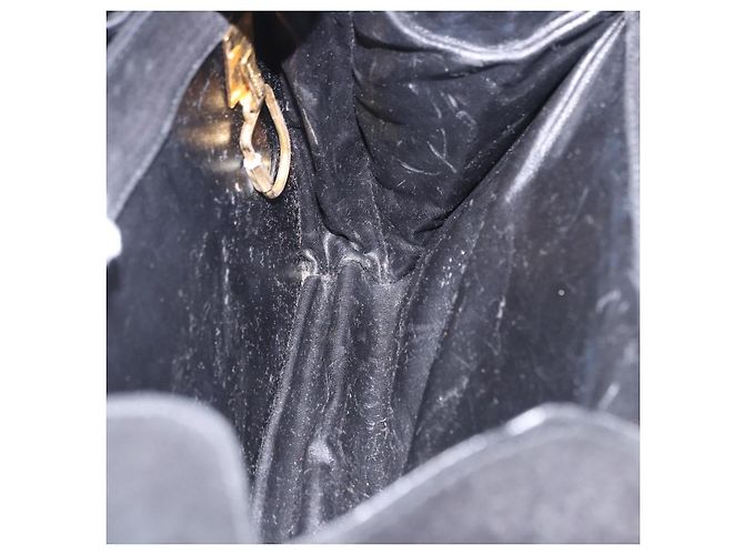 Borsa a tracolla Salvatore Ferragamo Gancini Camoscio 2way Nero Oro Auth 196987 D'oro - vista 25