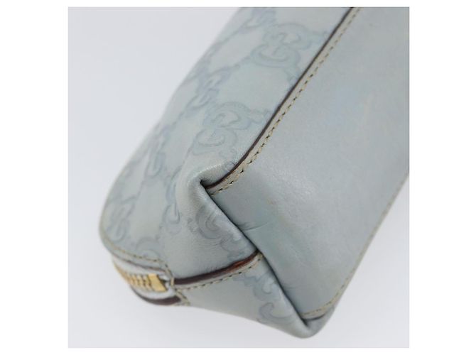 GUCCI GuccissimaGG Pouch Leather Light Blue Gold Tone 141811 Auth 199511 Blu chiaro - vista 16