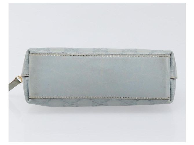 GUCCI GuccissimaGG Pouch Leather Light Blue Gold Tone 141811 Auth 199511 Blu chiaro - vista 6