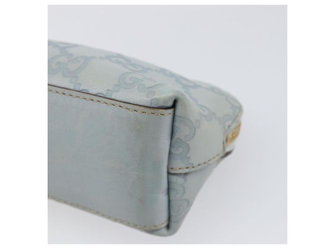 GUCCI GuccissimaGG Pouch Leather Light Blue Gold Tone 141811 Auth 199511 Blu chiaro - vista 7