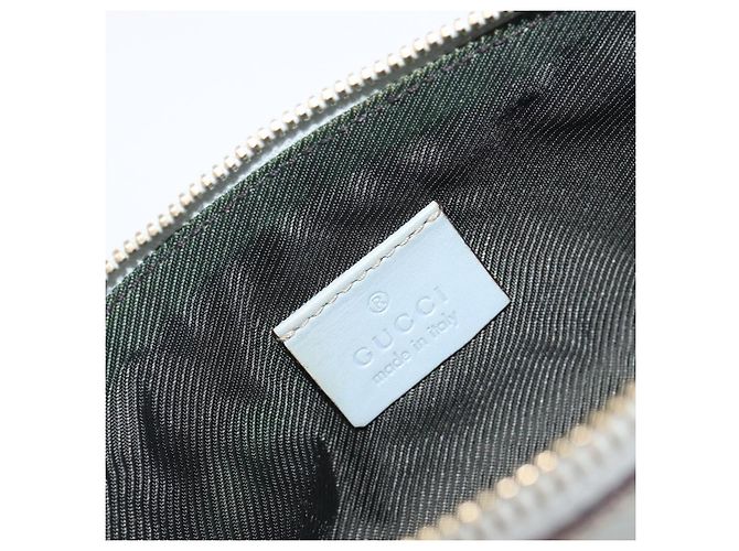 GUCCI GuccissimaGG Pouch Leather Light Blue Gold Tone 141811 Auth 199511 Blu chiaro - vista 9
