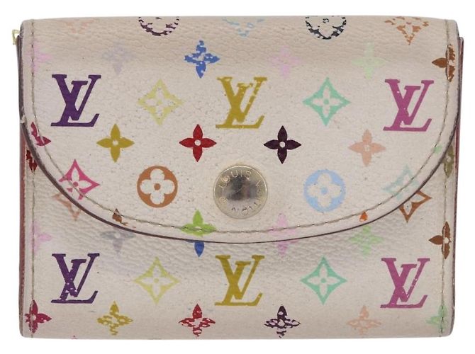 LOUIS VUITTON Multicolor Anvelop Cult De Vuitto Case White M66557 LV Auth 200098 Bianco - vista 13