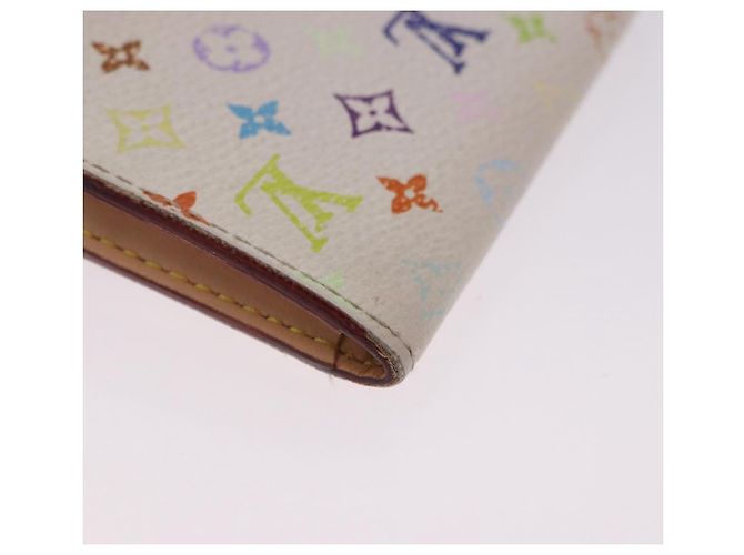LOUIS VUITTON Multicolor Anvelop Cult De Vuitto Case White M66557 LV Auth 200098 Bianco - vista 16