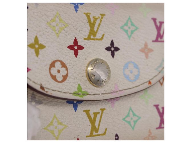 LOUIS VUITTON Multicolor Anvelop Cult De Vuitto Case White M66557 LV Auth 200098 Bianco - vista 18