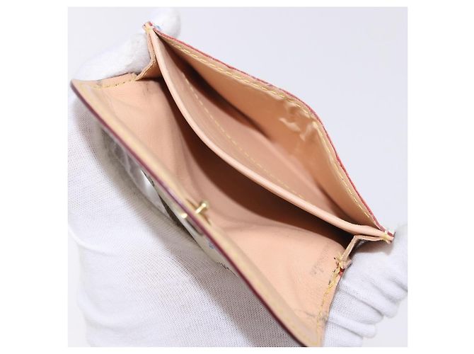 LOUIS VUITTON Multicolor Anvelop Cult De Vuitto Case White M66557 LV Auth 200098 Bianco - vista 19