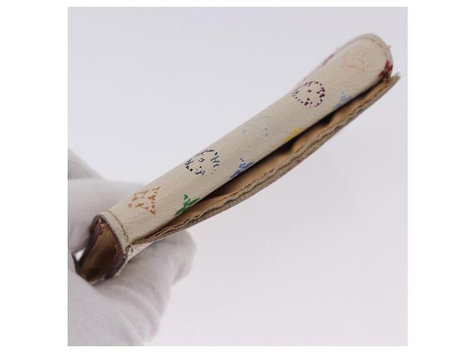 LOUIS VUITTON Multicolor Anvelop Cult De Vuitto Case White M66557 LV Auth 200098 Bianco - vista 5