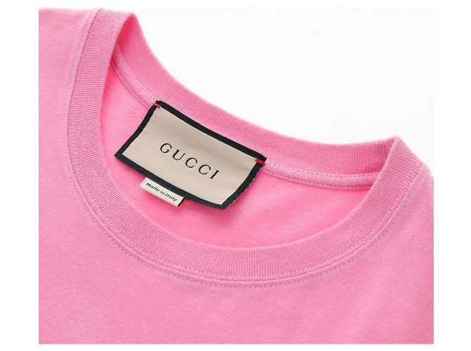 GUCCI TShirt Teddy Bear cotton XXS Pink Auth 193727M - view 14