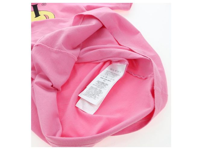 GUCCI TShirt Teddy Bear cotton XXS Pink Auth 193727M - view 16