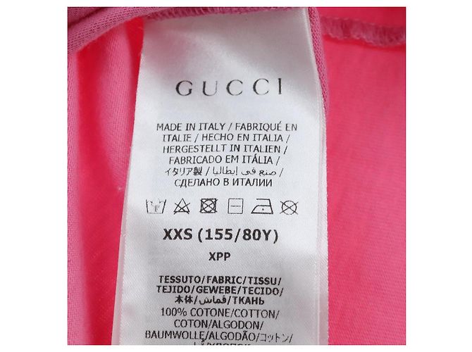 GUCCI TShirt Teddy Bear cotton XXS Pink Auth 193727M - view 17