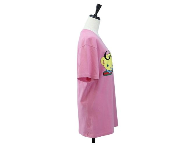 GUCCI TShirt Teddy Bear cotton XXS Pink Auth 193727M - view 4