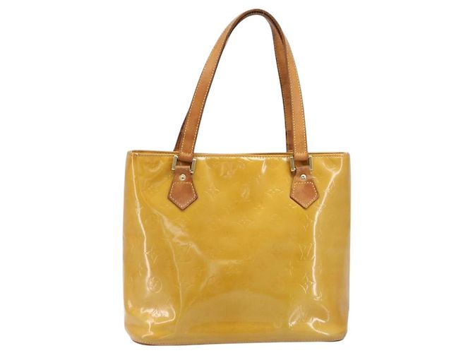 Bolso de mano LOUIS VUITTON Monogram Vernis Houston Beige M91004 LV Auth hk4033 - vista 13
