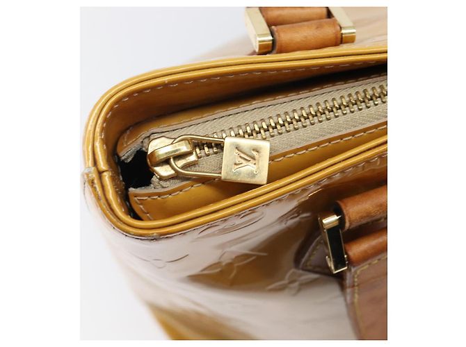 Bolso de mano LOUIS VUITTON Monogram Vernis Houston Beige M91004 LV Auth hk4033 - vista 20